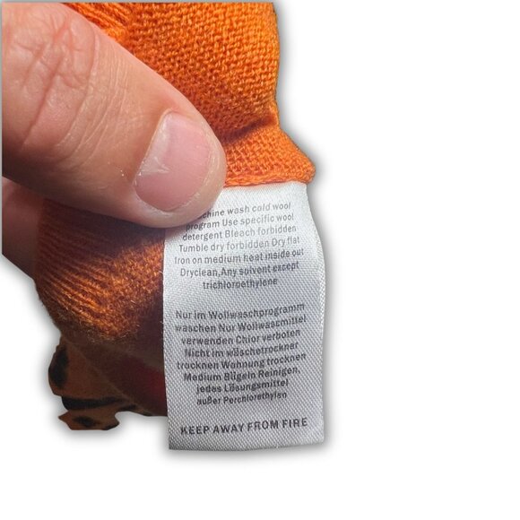 Zadig & Voltaire Kids Rock Sweater 4Y Orange Wool & Cashmere Blend Crewneck Butt - Picture 8 of 8